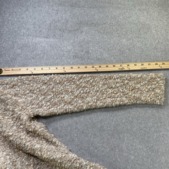 Talbots Petites Bouclé Turtleneck Sweater Beige‎ Brown Wool Blend M - Picture 6 of 7